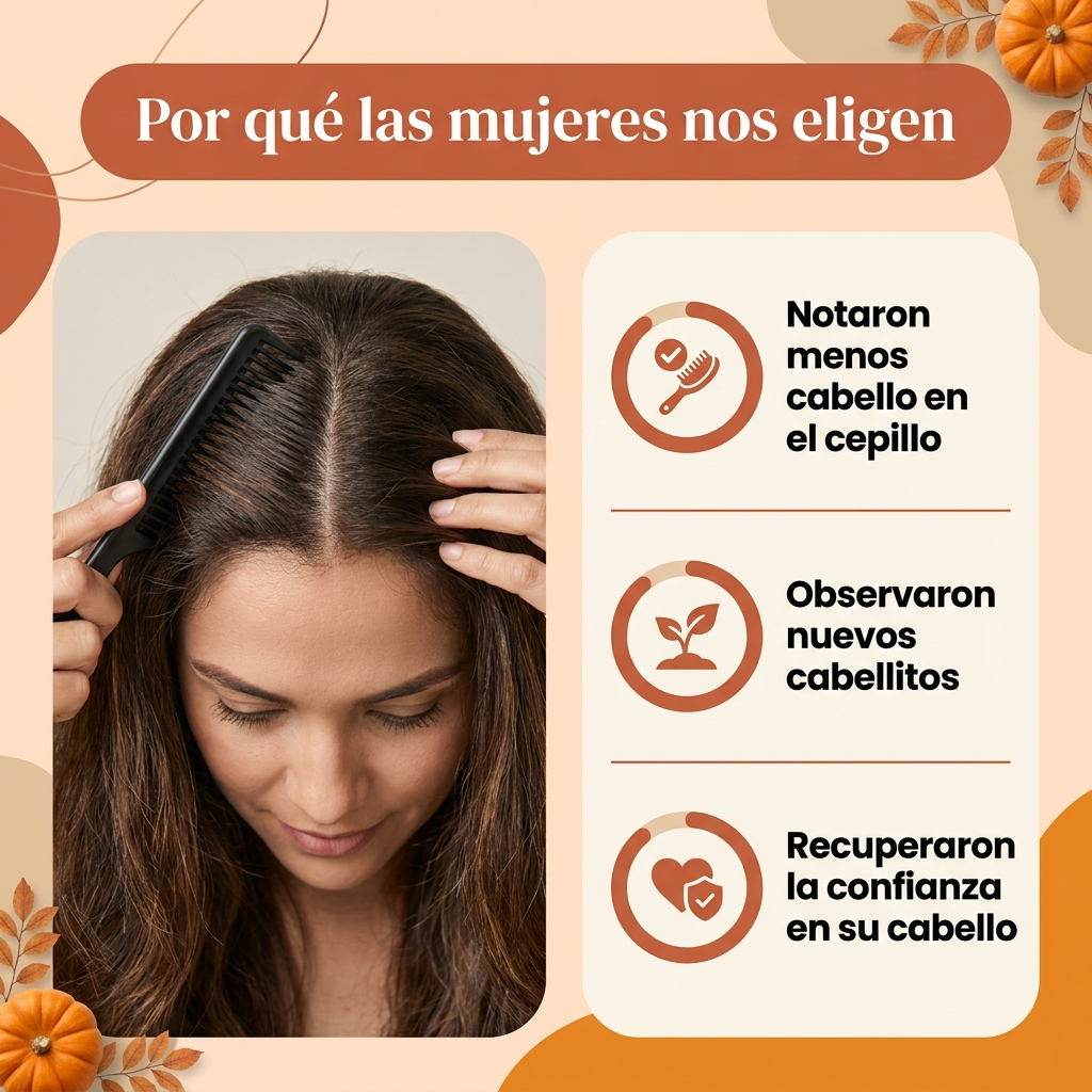 Menos caída del pelo en 26 días o menos